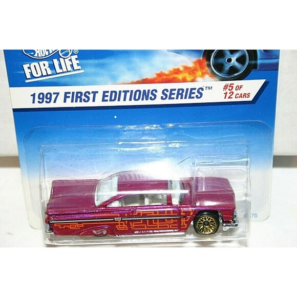 Hot Wheels 1997 First Editions '59 Chevy Impala # 517 gold wired wheels - Picture 3 of 4